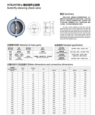 衬氟蝶式止回阀